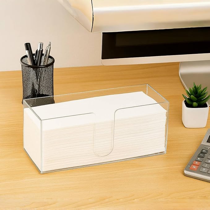 ZAVOOS 2 Pack Acrylic Paper Towel Holder, Folded Countertop Z-fold C-fold - Image 7