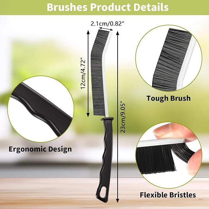 Crevice Cleaning Brush, Bathroom Gap Brush, Grout Brush, Hard Bristle Cleaning - Image 5