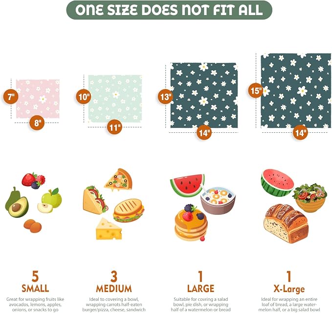 Akeeko Reusable Beeswax Food Wraps - Image 2