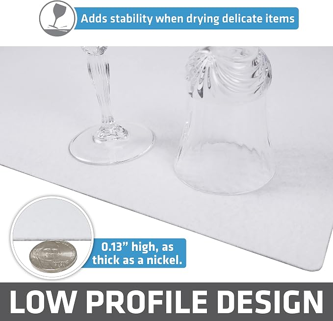 Drymate Jumbo XL Dish Drying Mat, Low-Profile, Super Absorbent, Quick Dry Fabric - Image 4
