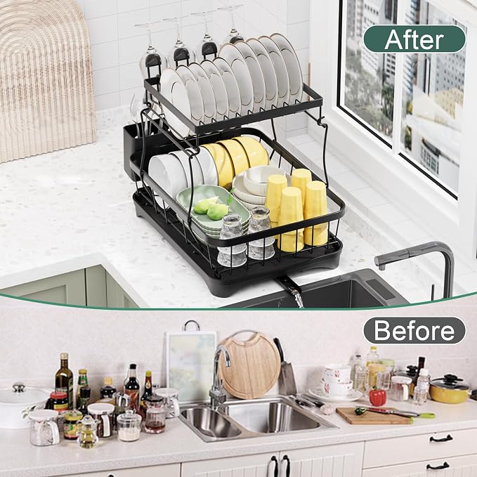 LIYI Dish Drying Rack, Large Dish Rack - Image 6