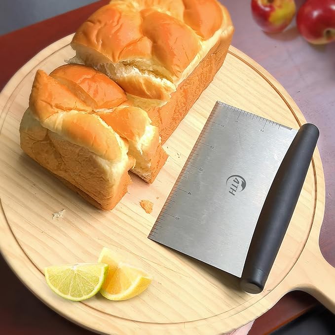 Stainless Steel Dough Bench Scraper & Chopper, Pastry Cutter - Image 8