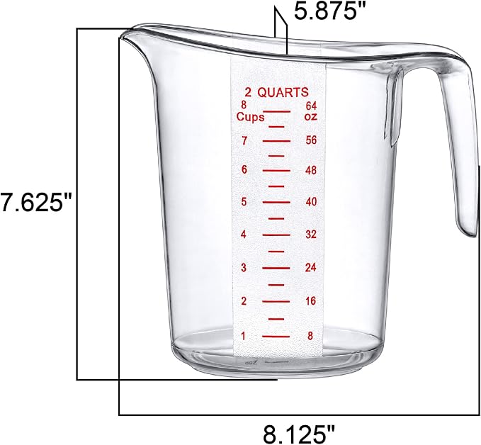 Amazing Abby - Melissa - 64-Ounce Plastic Measuring Pitcher, 8-Cup Food-Grade - Image 3