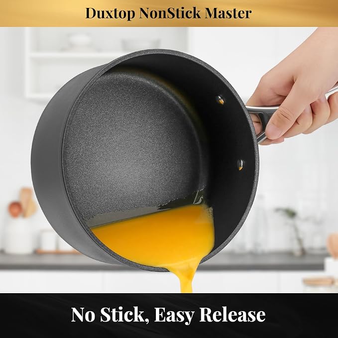 Duxtop Nonstick Master Saucepans 3 Quart Hard Anodized Sauce Pan - Image 6