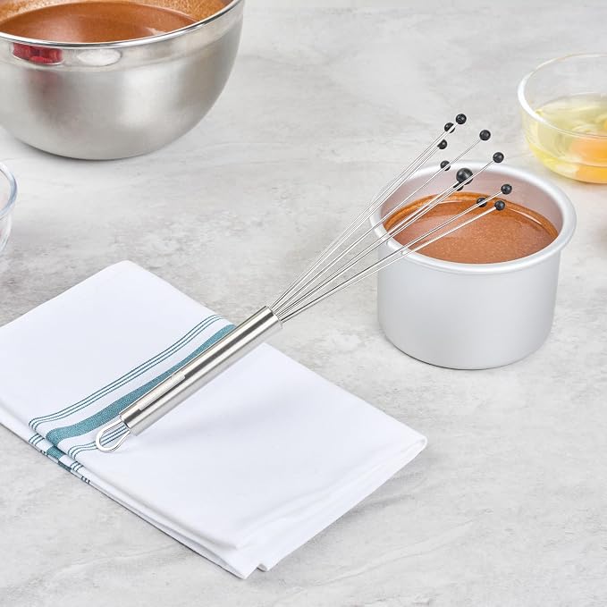 Restaurantware 10.5 in Stainless Steel Ball Whisk - Image 8