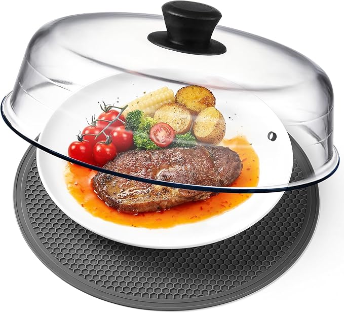 2 in 1, Glass Microwave Splatter Cover by Unknown
