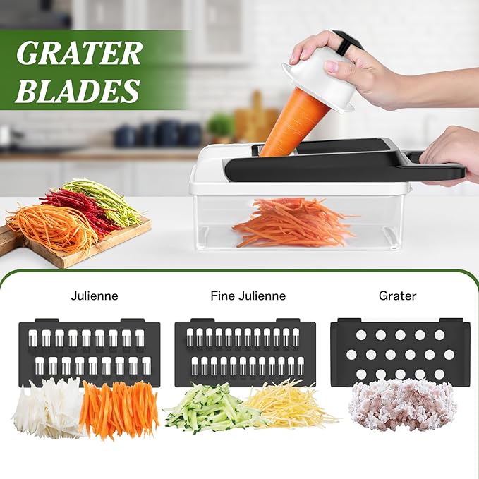 HomeHacks Vegetable Chopper Vegetable Cutter, 12 in 1 Kitchen Gadget, Onion - Image 3
