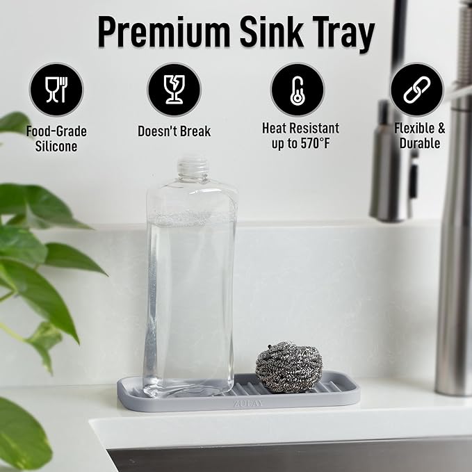 Zulay Kitchen Sponge Holder for Kitchen Sink - Image 2