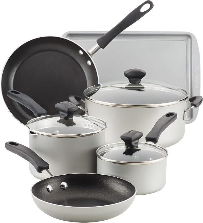 Farberware Cookstart DiamondMax Nonstick Cookware/Pots and Pans Set, Dishwasher by Farberware