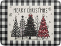 Merry Christmas Tree Dish Drying Mat for Kitchen Counter 18x24 Inch