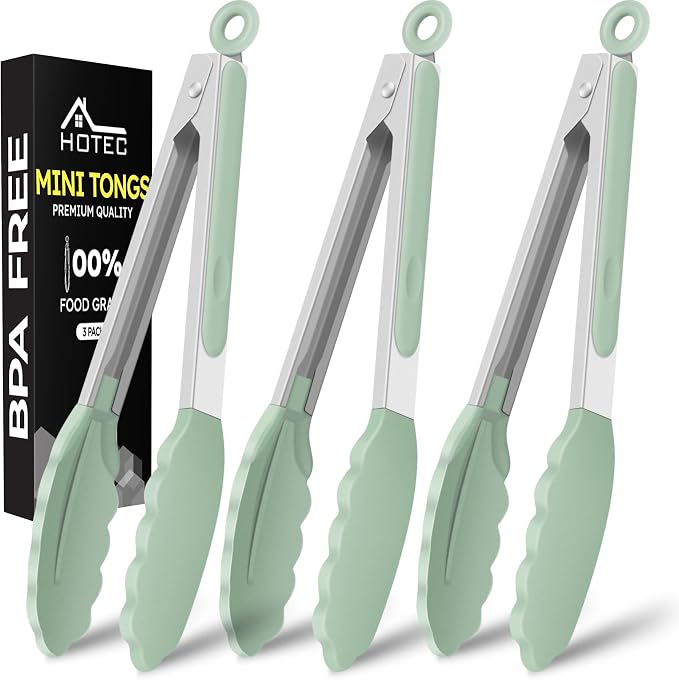 Hotec Mini Silicone Kitchen Tongs by Hotec