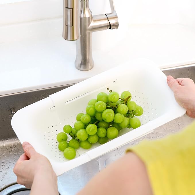 BLUE GINKGO Over the Sink Colander Strainer Basket - Image 7