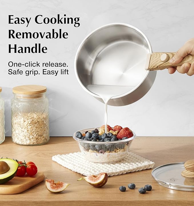 KOCH SYSTEME CS Stainless Steel Saucepan Set 1.5QT & 2QT & 3QT, Stainless Steel - Image 2