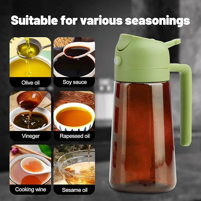 2 In 1 Oil Dispenser And Oil Sprayer, 16 Oz/470 Ml Oil Dispenser - Image 4