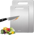 2 Pack Titanium Cutting Board, 100% Pure Titanium Cutting Boards by SUFOR