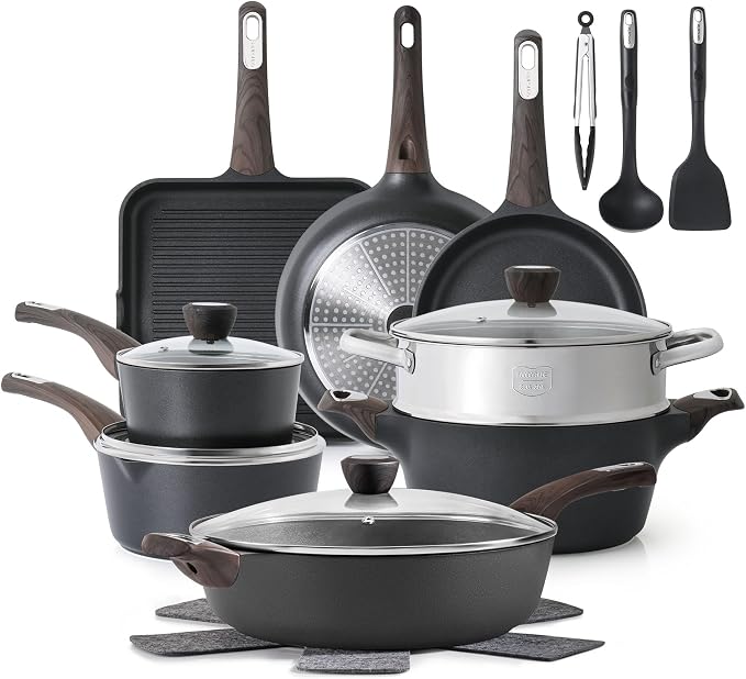 SENSARTE Pots and Pans Set Nonstick, Non-toxic Healthy Non Stick Kitchen by SENSARTE