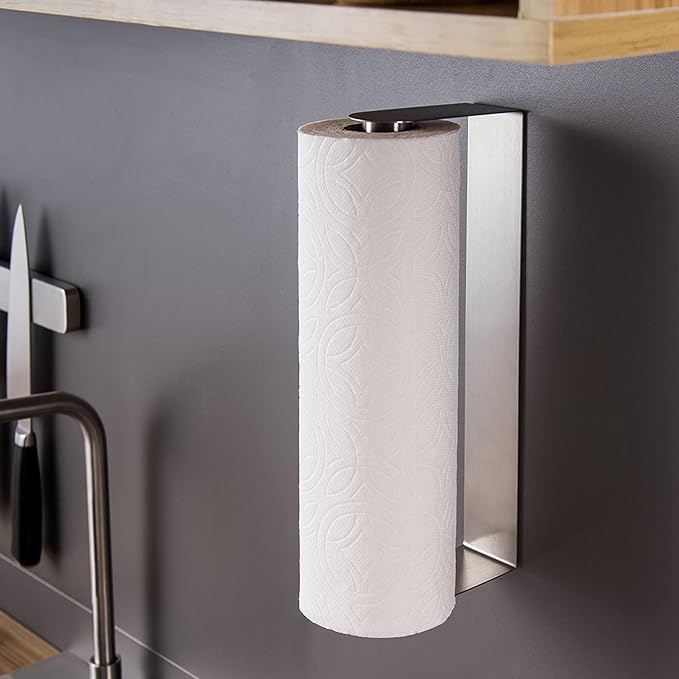 ZUNTO Paper Towel Holder Under Cabinet Self Adhesive Paper Towel Rack, by ZUNTO