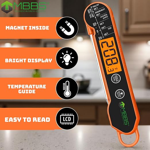 Instant Read Meat Thermometer for Cooking | Waterproof IP66 & Ultra Fast | - Image 5