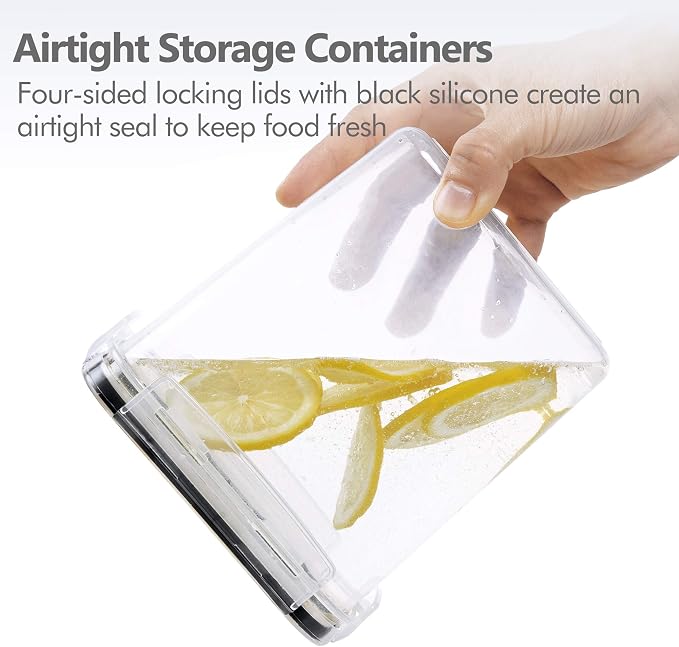 CHEFSTORY Airtight Food Storage Containers Set, Sugar and Cereal, Plastic Dry - Image 3