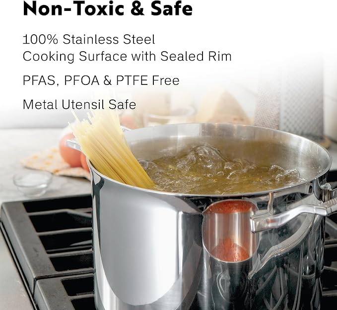 8 Quart Stainless Steel Stock Pot - Image 4
