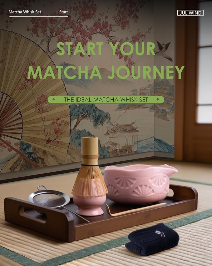 Matcha Whisk Set, Ceramic Matcha Set Includes Matcha Bowl - Image 3