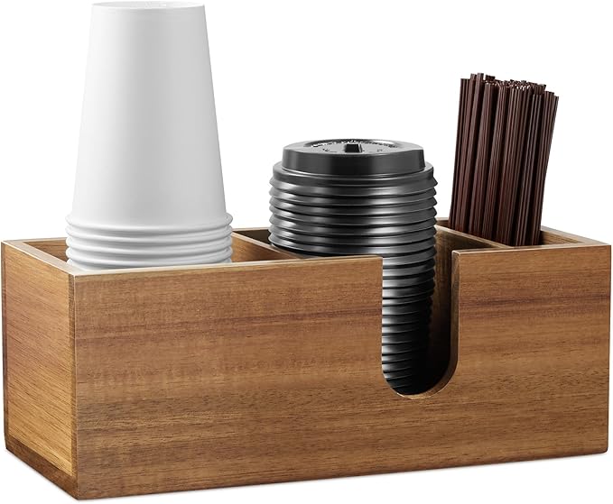 ALELION Acacia Wood Coffee Cup Holder by ALELION