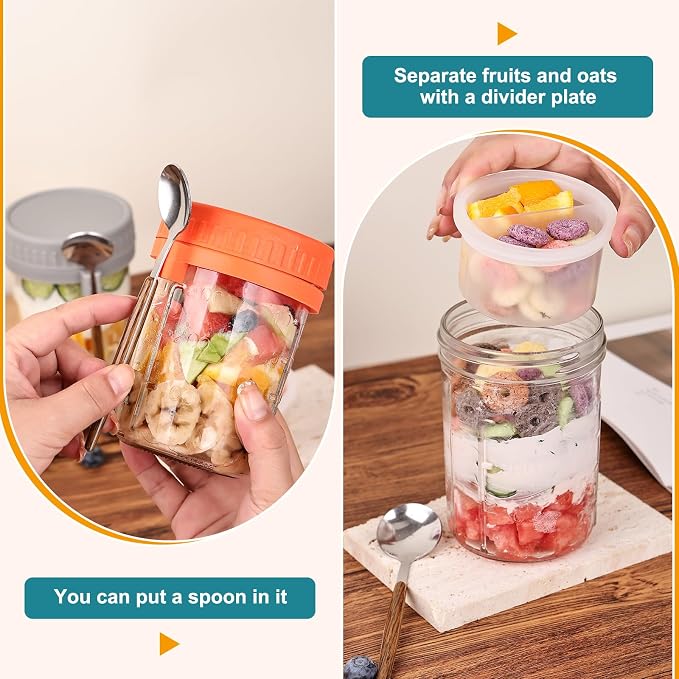 6 Pack Overnight Oats Containers - Image 3