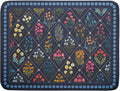 Lapis Blue Dish Drying Mat for Kitchen Counter Flowers Microfiber Absorbent by Giwawa