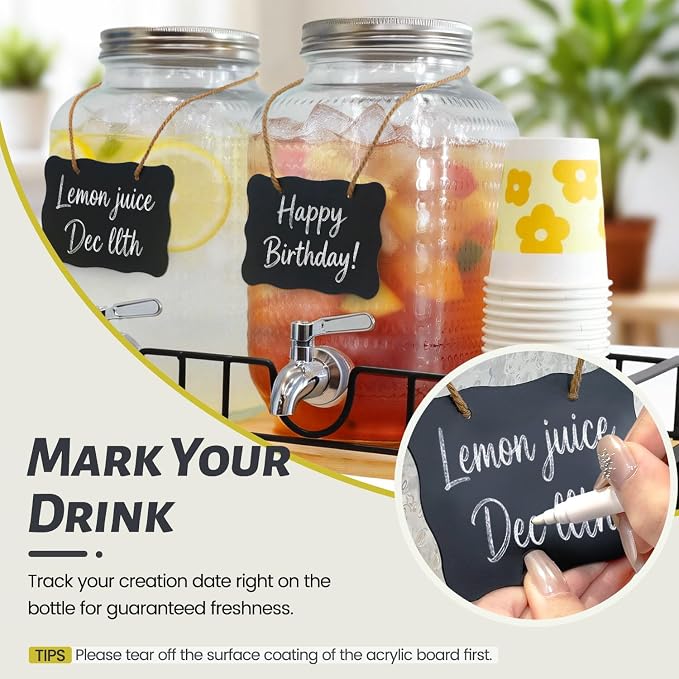 Hassky Extra Wider Glass Drink Dispensers - Image 6