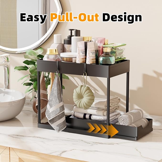 Simple Trending 3 Pack Under Sink Organizer, Pull-Out Cabinet Organizer Drawer - Image 4