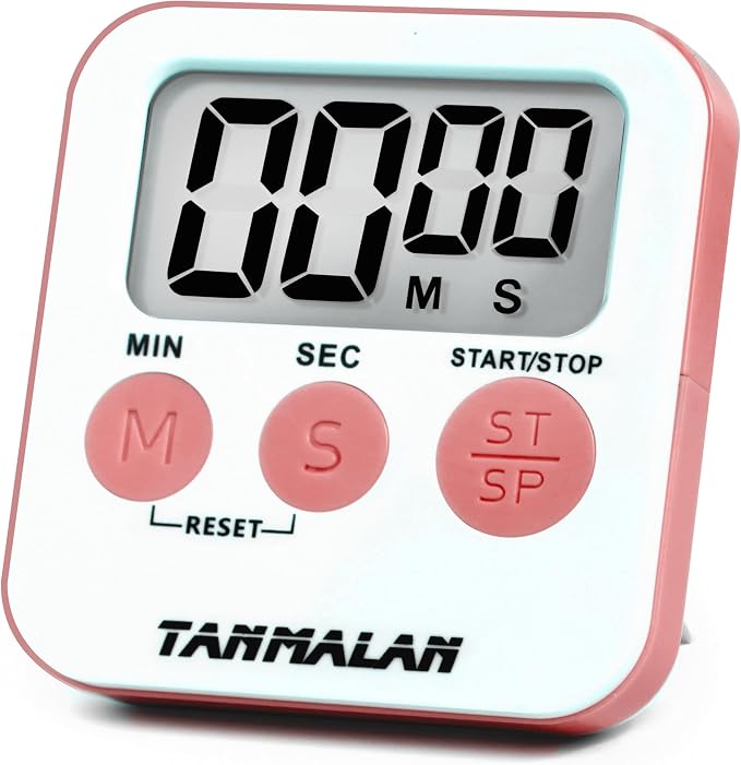 Tanmalan Kitchen Timer for Cooking Loud Alarm, Large Display, Auto Memory Loud by Tanmalan