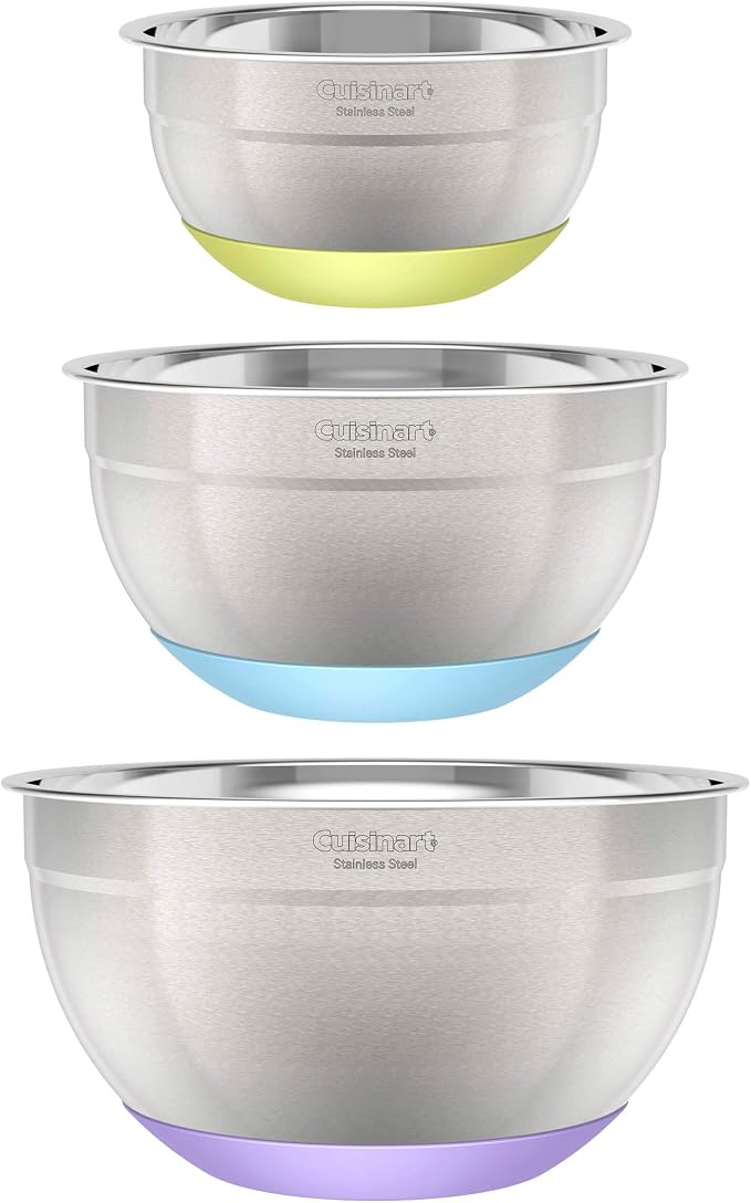 3-Piece Stainless Steel Mixing Bowls by Cuisinart