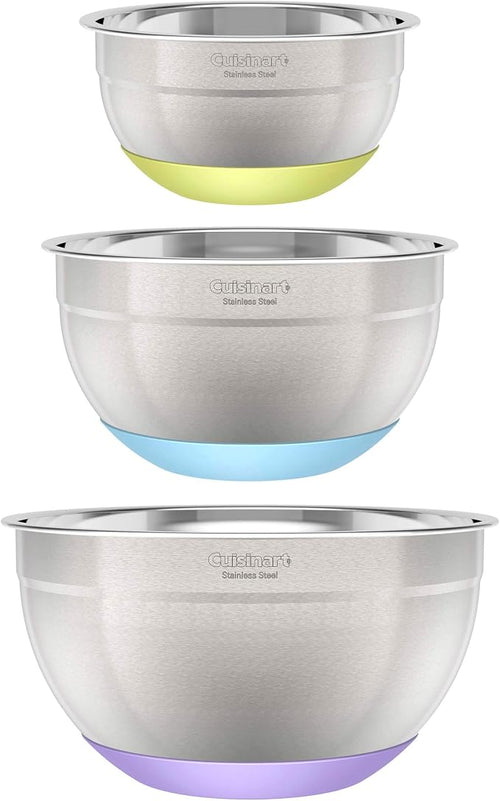 3-Piece Stainless Steel Mixing Bowls by Cuisinart