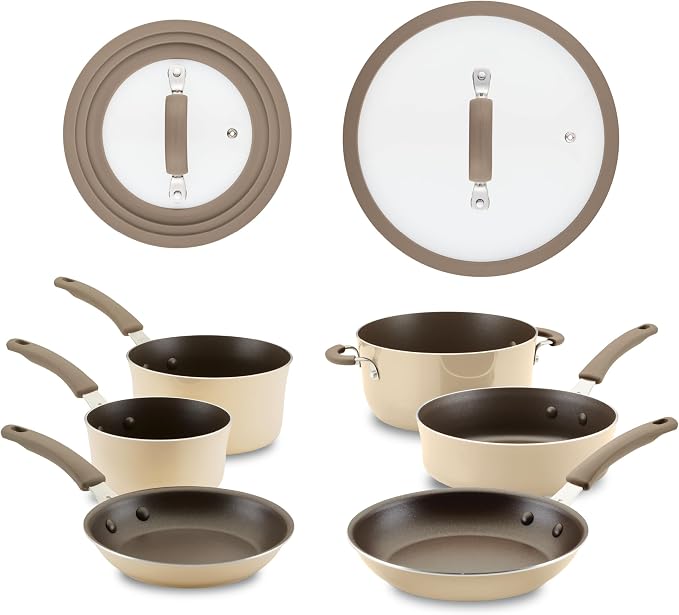Rachael Ray Cook + Create Nonstick Cookware Pots and Pans Set, Includes Baking - Image 11