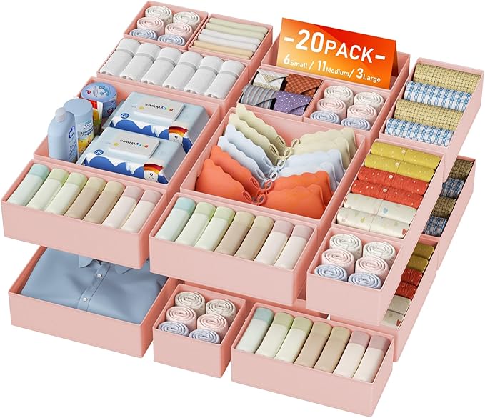 DIMJ Drawer Organizer Clothes 20 Pack by DiMJ