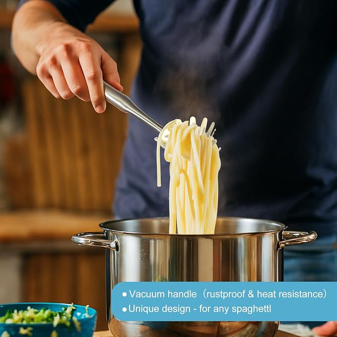 Stainless Steel Soup Ladle and Spaghetti Spoon Set - Image 6