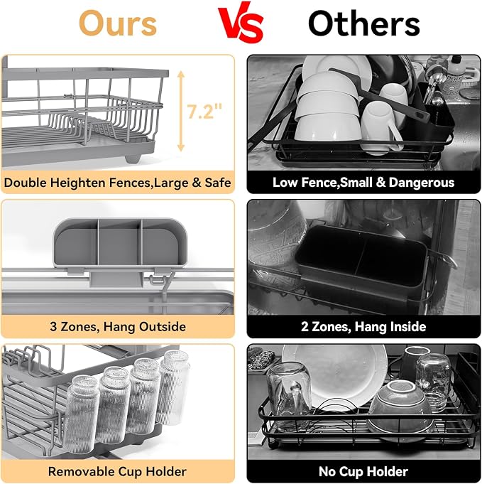 TOOLF Dish Drying Rack, Dish Racks - Image 6