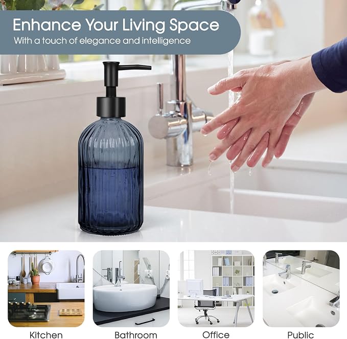 Topsky Stripe Glass Soap Dispenser - Image 5