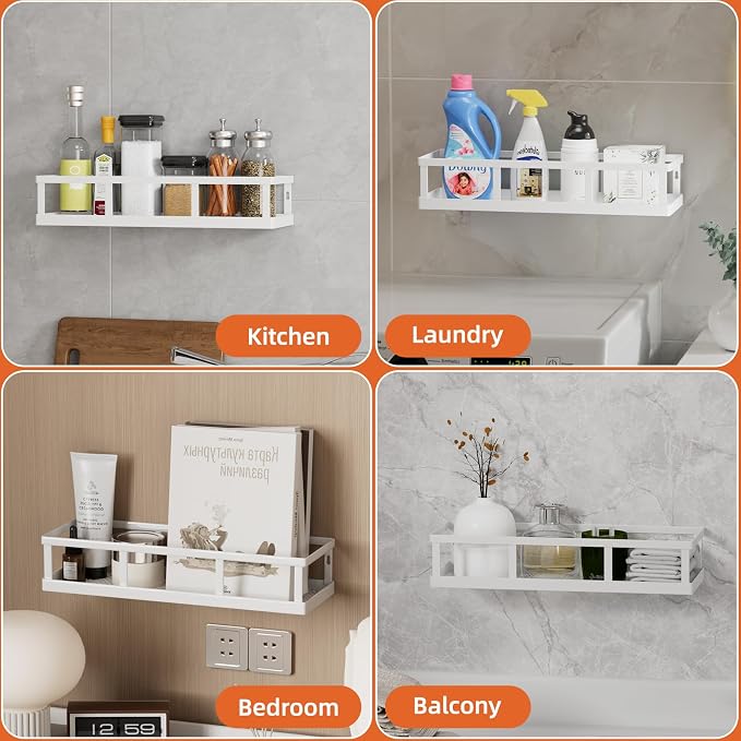 Spice Rack Wall Mounted, 4 Pack Pantry Door Organizer & Hanging Storage Baskets - Image 6