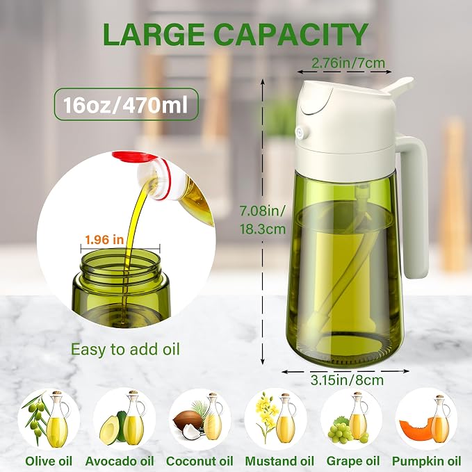 Vakoo 2 in 1 Oil Sprayer and Oil Dispenser - Image 5