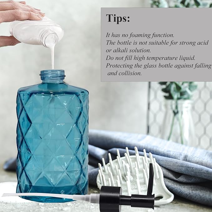 12Oz Small Glass Soap Dispenser - Image 4