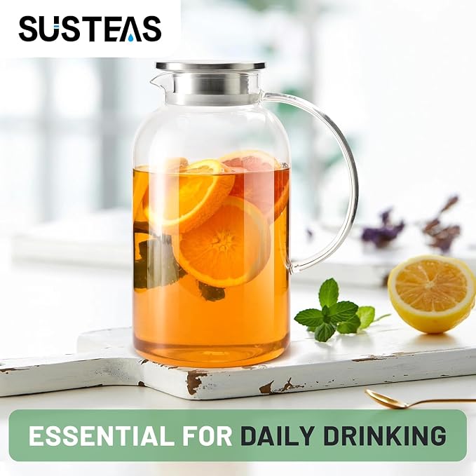 SUSTEAS 2.2 Liter 75oz Glass Pitcher - Image 6