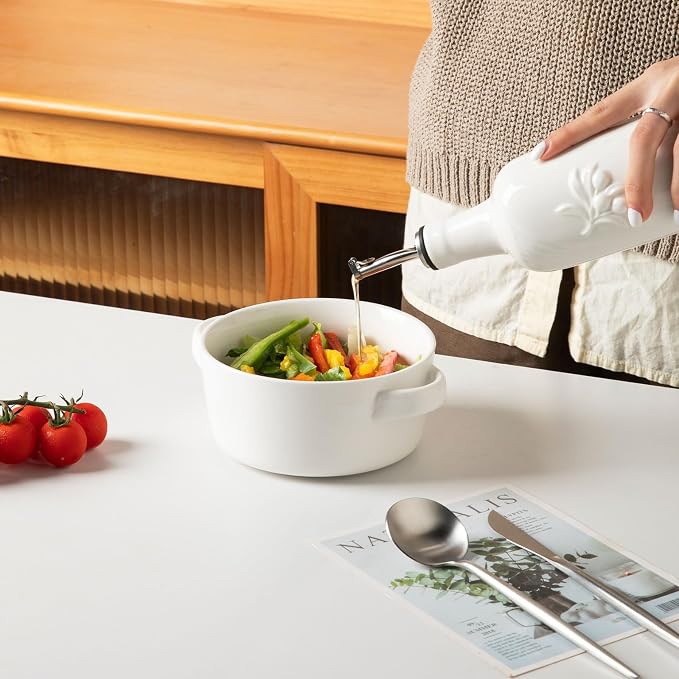 Sweejar Ceramic Olive Oil Dispenser Bottle, 17 FLOZ Oil Bottle - Image 6