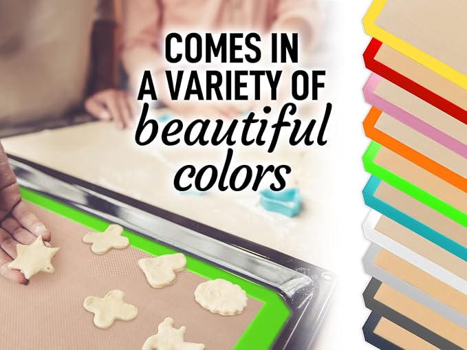 Zulay Kitchen Silicone Baking Mat Sheet Set - Image 5