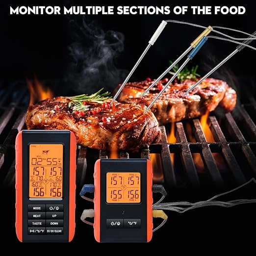 Wireless Meat Thermometer for Grilling and Smoking, Food Thermometer for BBQ - Image 2