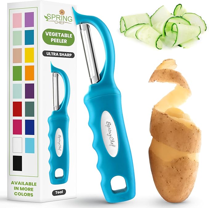 Spring Chef Premium Swivel Vegetable Peeler, Comfortable Handle and Ultra Sharp by SpringChef