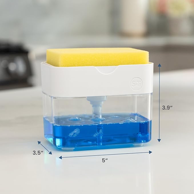 S&T INC. Dish Soap Dispenser and Sponge Holder - Image 6