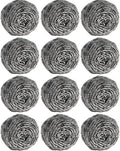 12Pcs Steel Wool Scrubber Pads for Cleaning Dishes, Sinks by Carrie+Joe