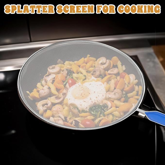 1PCS Splatter Screen for Frying Pan, 8Inch Stainless Steel Splatter Guard for - Image 5