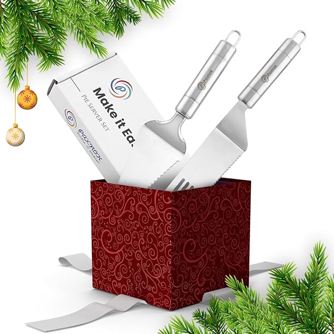 Pie Server Spatula and Cake Cutter Slicer, Stainless Steel Set - Image 2